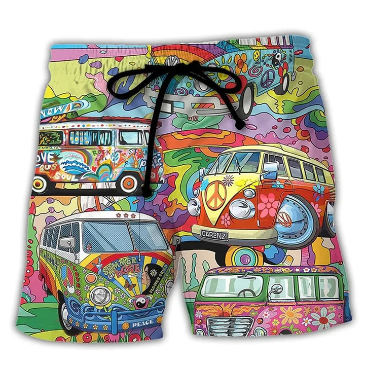 Herre badeshorts med graffiti-print – NovaBay