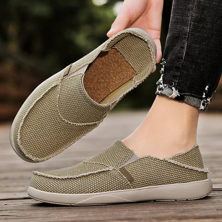Lette canvas-slip-ons til herrer | Åndbare efterårs-espadriller - Niko