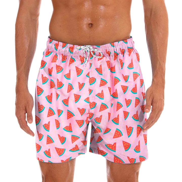 Herre-badeshorts med muntert print – Milo