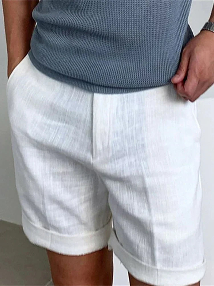 Lette herreshorts i hør med afslappet pasform – Jorin