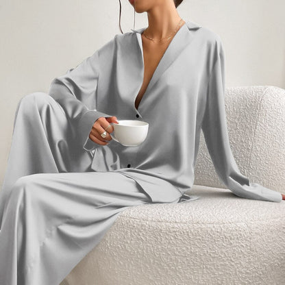 Satin-Pyjama-sæt – Isabella Efterårsfortryllelse Udgave