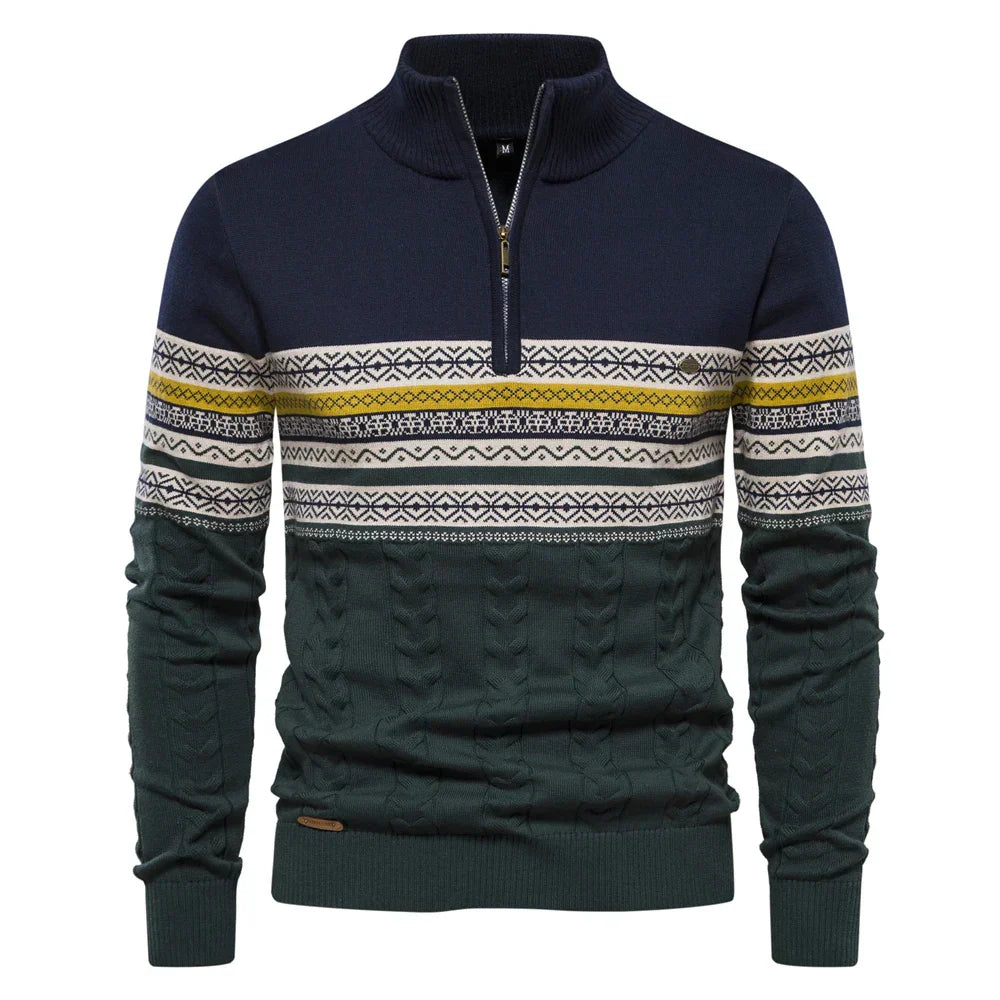 Premium Retro-mønstret Trøje - Leo
