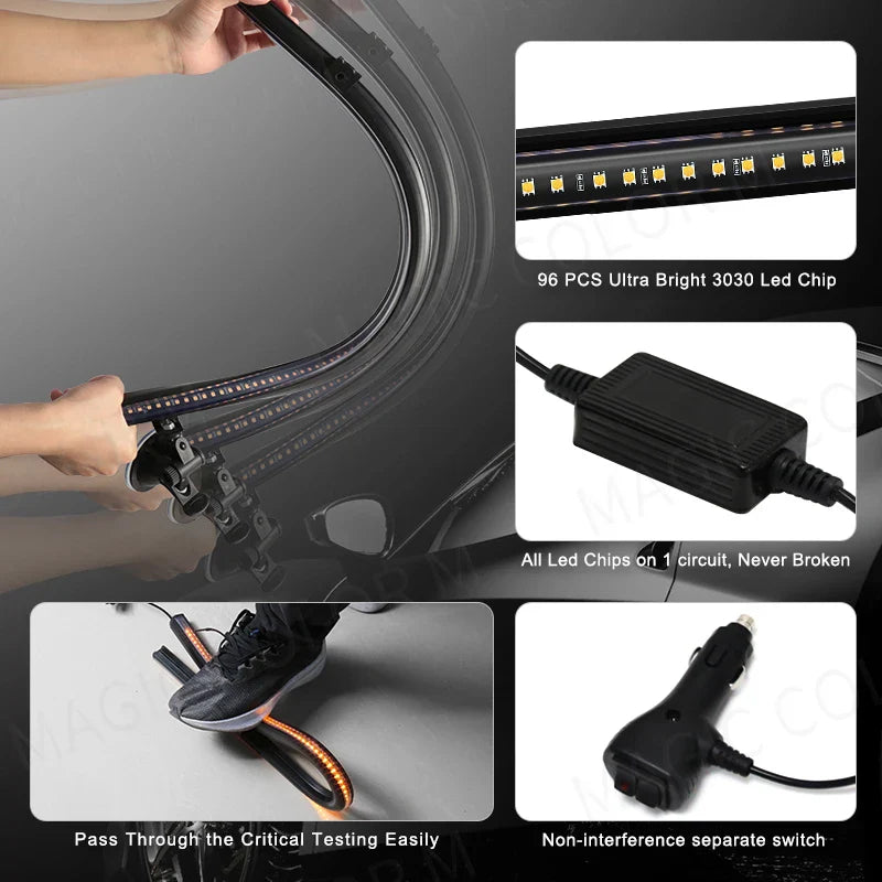96 LED Strobe Light Bar – Veyra – (Bil Nødvarsel)