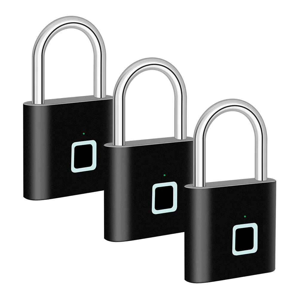 Smart Fingerprint Padlock med USB-opladning og vandtæt design – Titan
