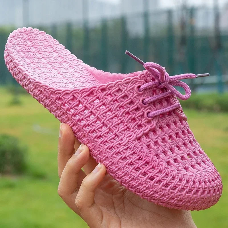 Åndbare outdoor-loafers til damer med åben tå – Linaya