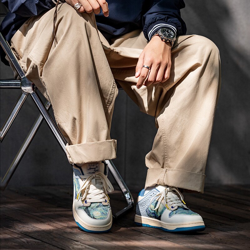 Kunstneriske unisex-sneakers med stjernehimmel-design og komfortsål – Lior