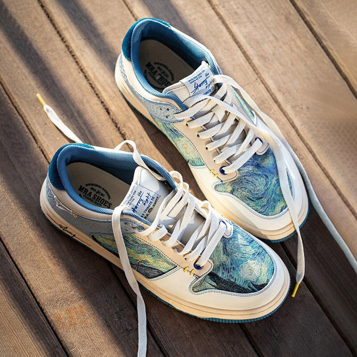Kunstneriske unisex-sneakers med stjernehimmel-design og komfortsål – Lior