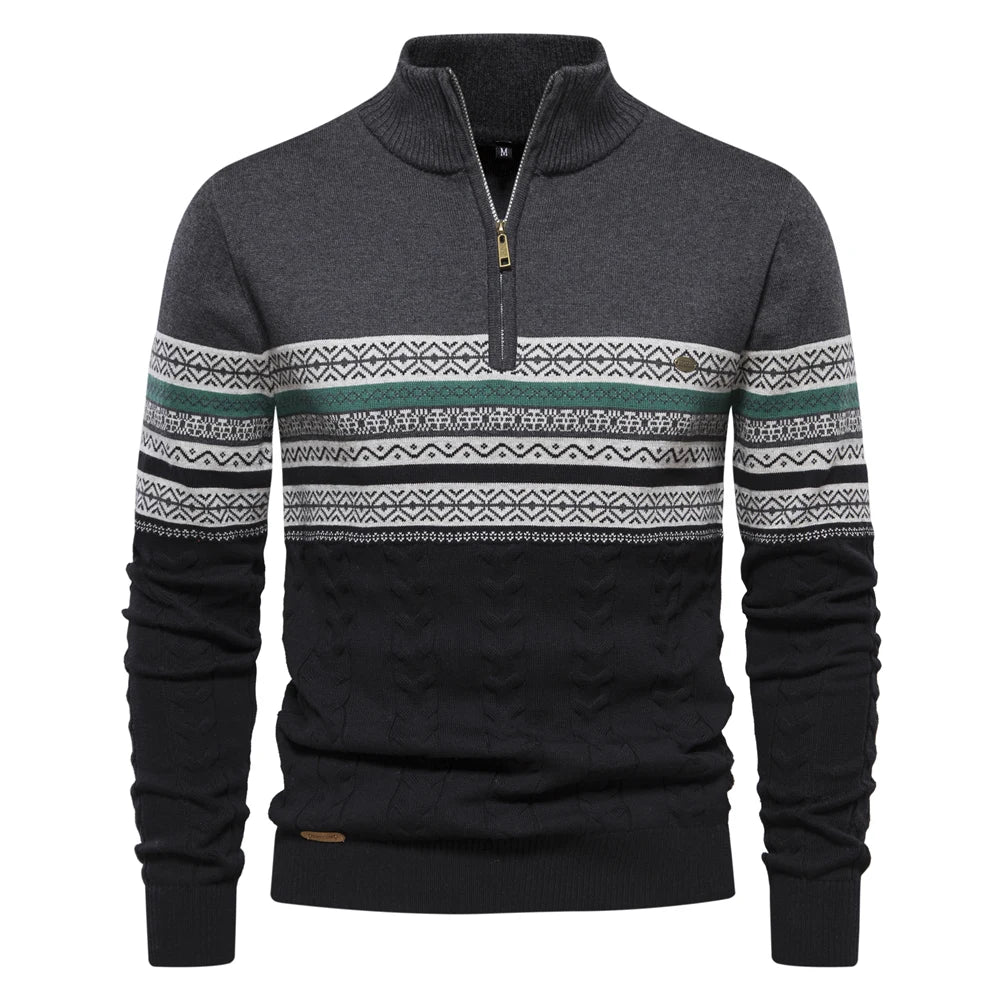 Premium Retro-mønstret Trøje - Leo