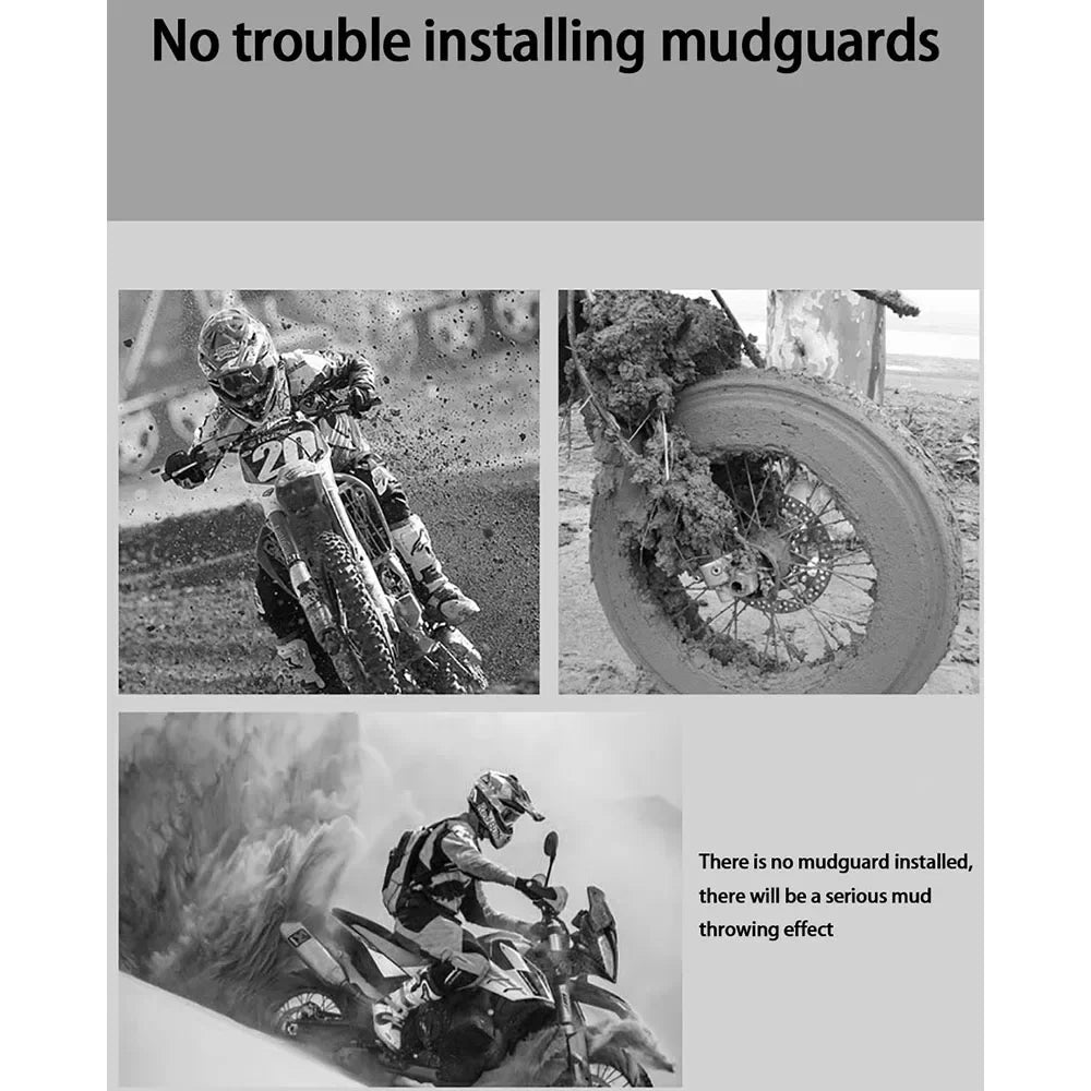 Universal motorcykel bagmudder skjold med reflektor – RoadGuard