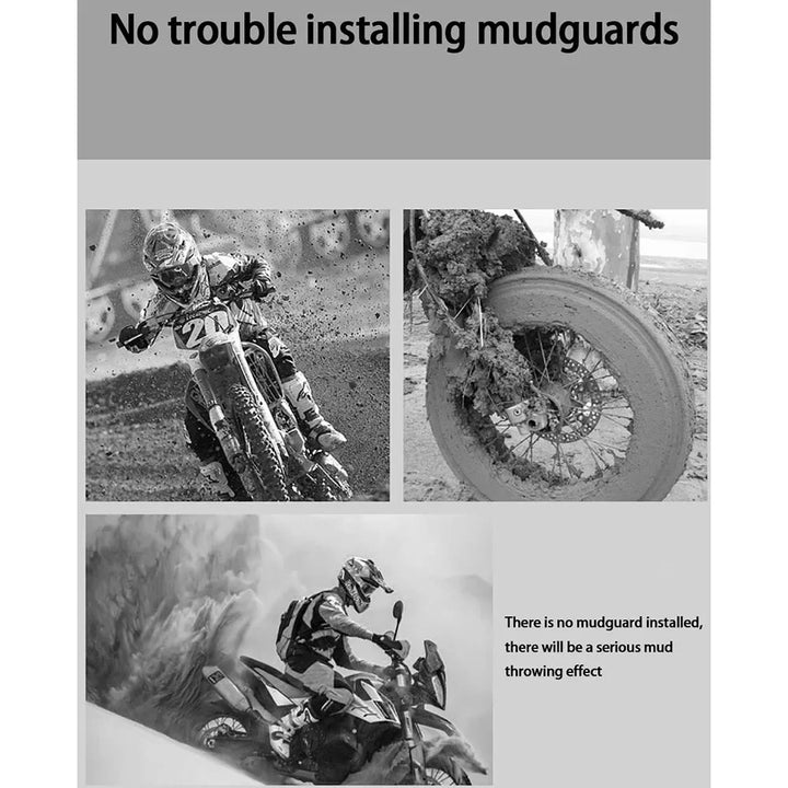Universal motorcykel bagmudder skjold med reflektor – RoadGuard