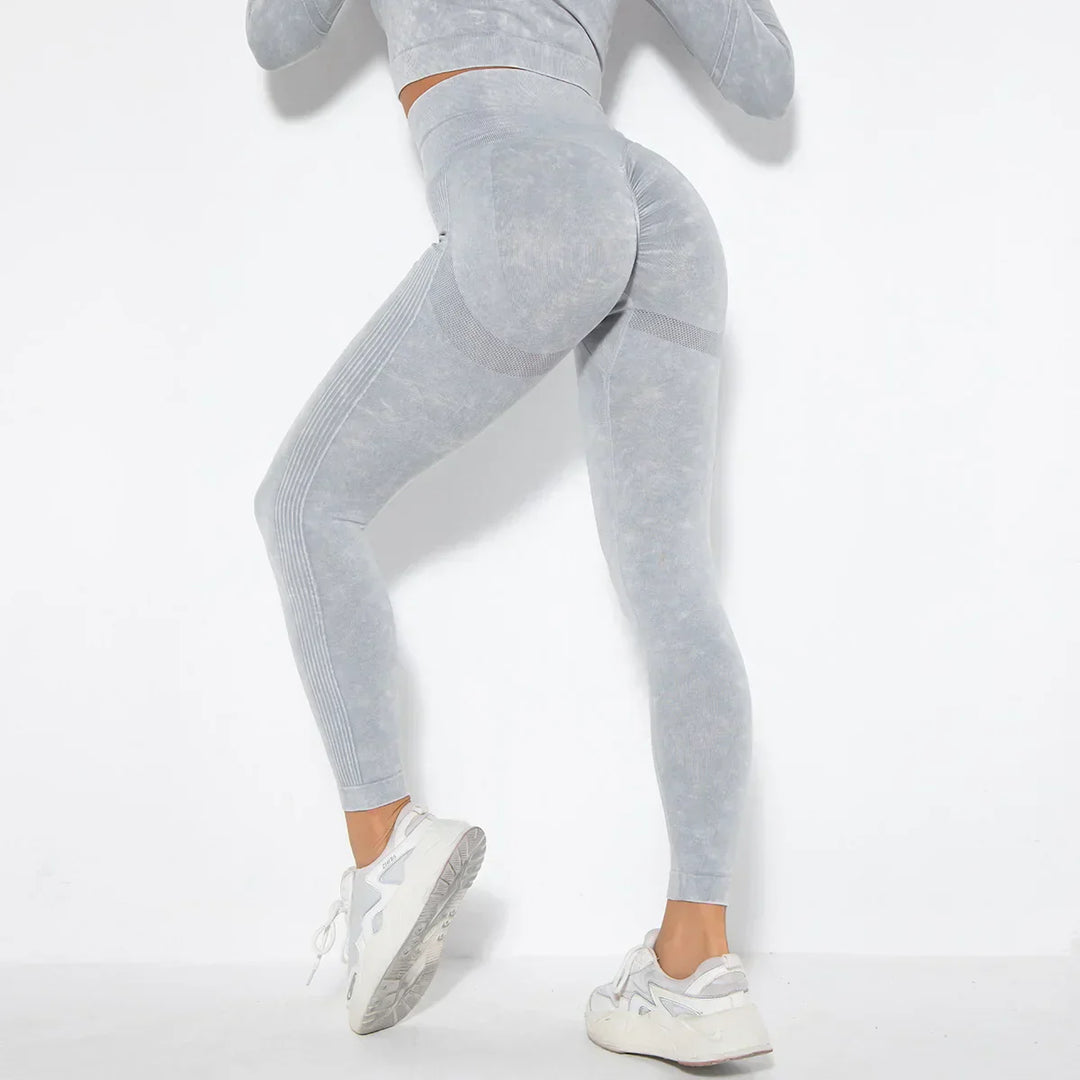 Sømløst yogasæt til kvinder med cropped top - Nova