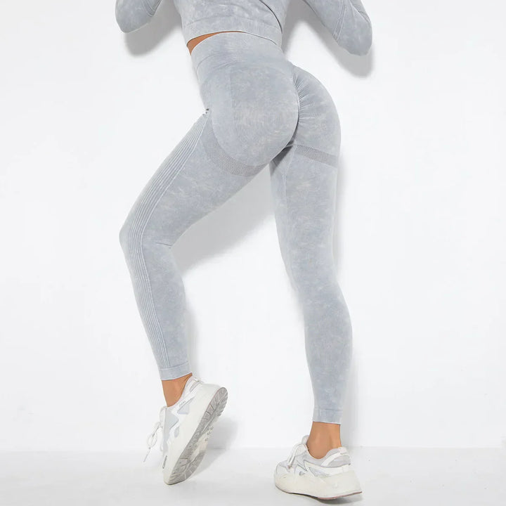 Sømløst yogasæt til kvinder med cropped top - Nova
