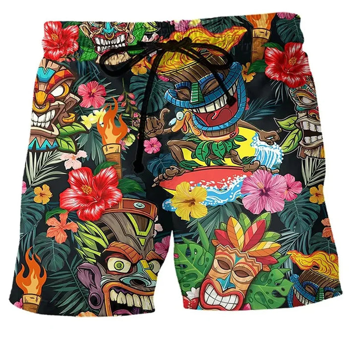 Herre badeshorts med graffiti-print – NovaBay