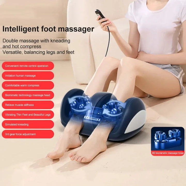 Ekstra stor elektrisk shiatsu fod- og lægmassager med varme – Orion