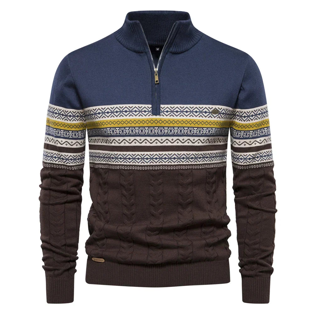 Premium Retro-mønstret Trøje - Leo
