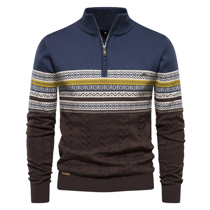 Premium Retro-mønstret Trøje - Leo