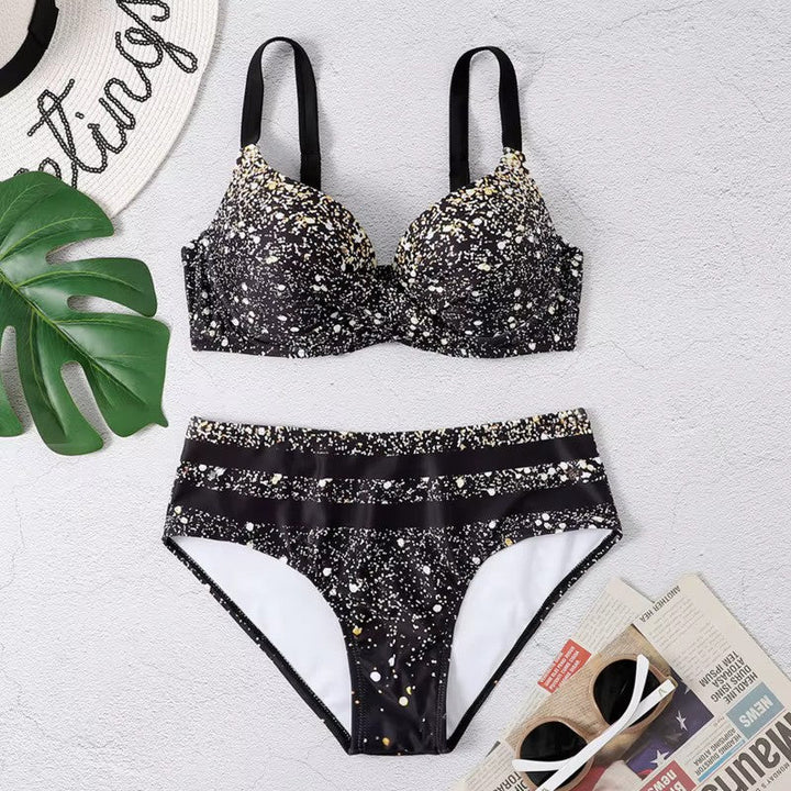 Trendy bikinisæt med høj talje – Selina