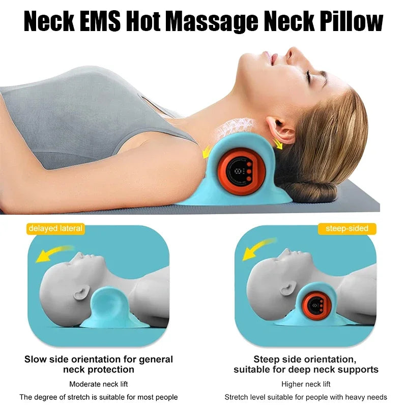 Elektrisk cervical nakke- og skuldermassager med trækstøtte – Lyra