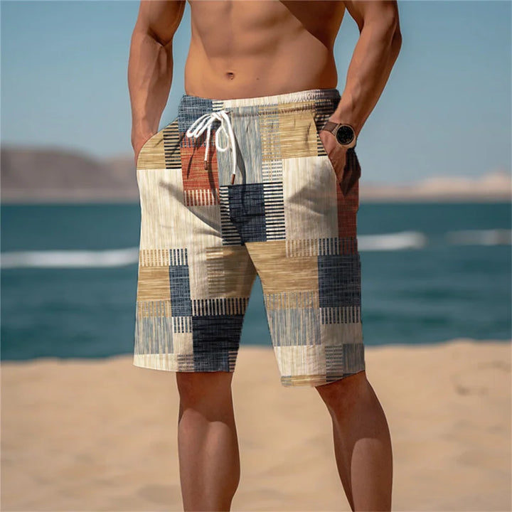Badeshorts til herre Bomuld 3D-print Åndbar Sommerlook - Jamal