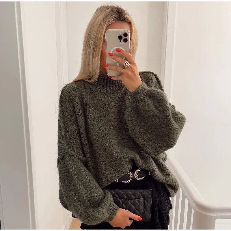 Oversized strikket damesweater - Mia
