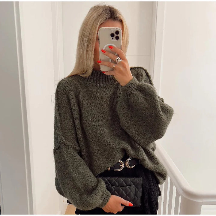 Oversized strikket damesweater - Mia