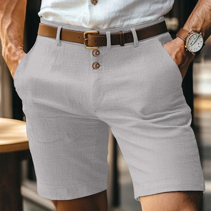 Åndbar & vintage slim-fit sommershorts til herrer – Lennart