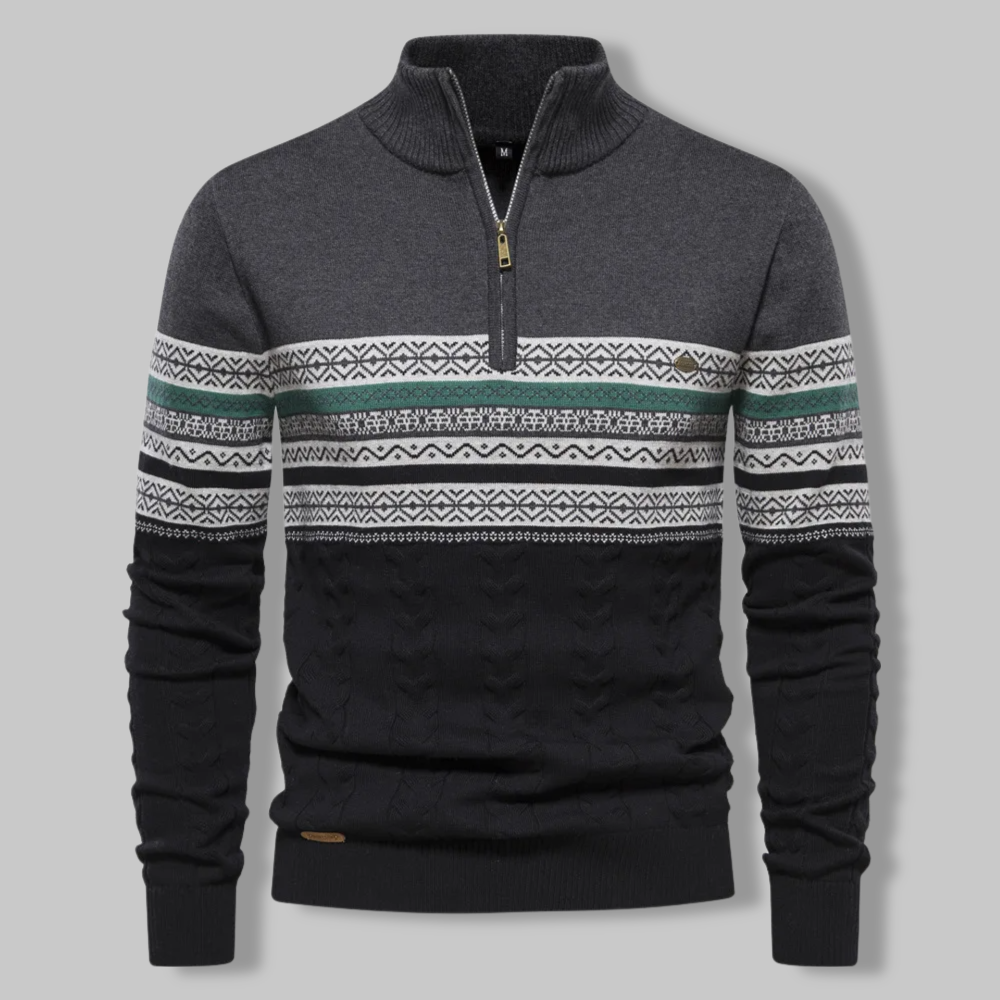 Stribet zip-sweater - SummitZip
