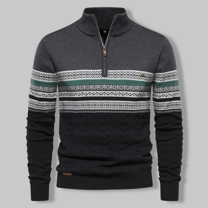 Stribet zip-sweater - SummitZip
