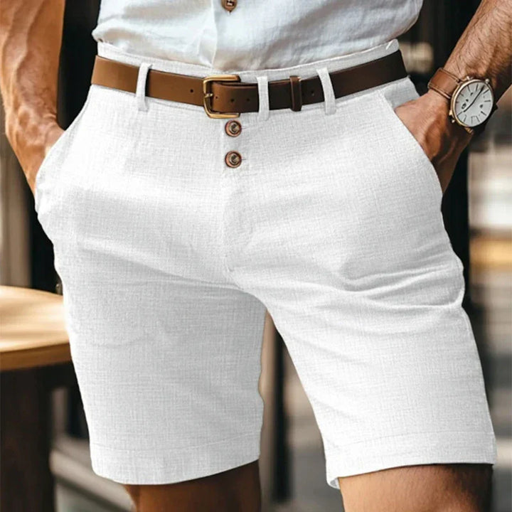 Åndbar & vintage slim-fit sommershorts til herrer – Lennart
