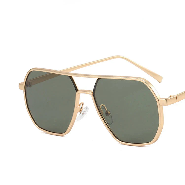 Klassisk herresolbrille med metalramme og UV400-beskyttelse – Matteo
