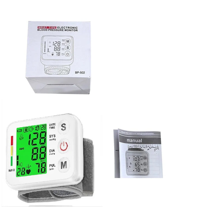 Digital håndledsblodtryksmonitor med LCD-display – PulseTrack