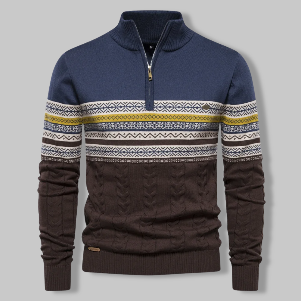 Stribet zip-sweater - SummitZip
