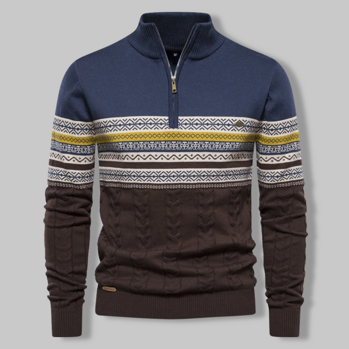 Stribet zip-sweater - SummitZip