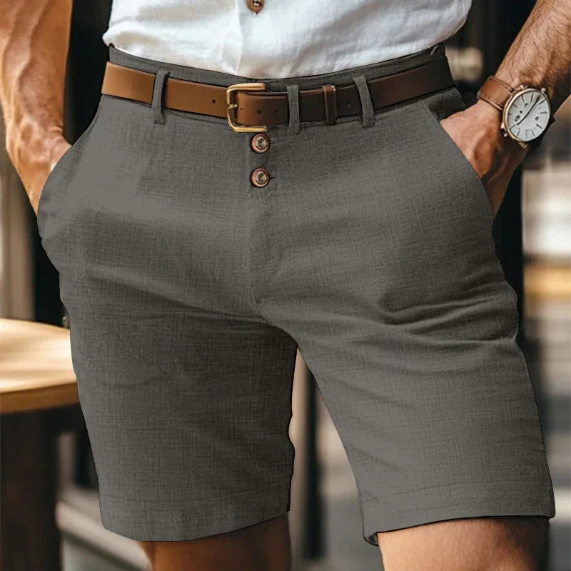Åndbar & vintage slim-fit sommershorts til herrer – Lennart