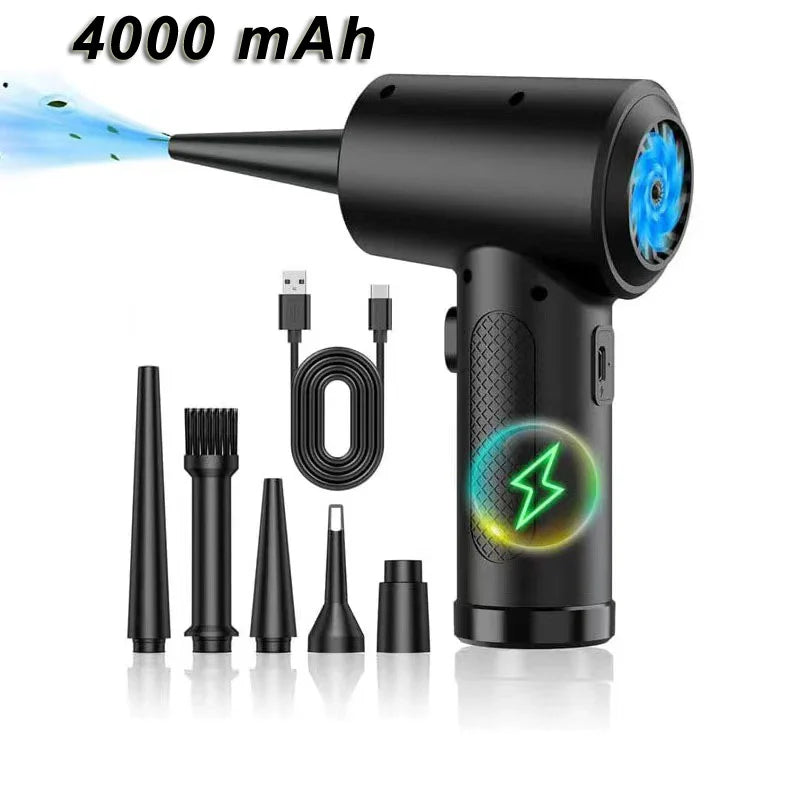 Trådløs luftblæser med 51.000 RPM motor og LED lys – JetSweep