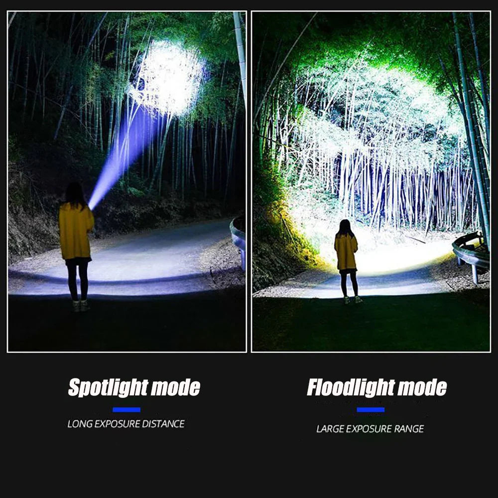 Genopladelig 10000 Lumen LED Lommelygte – Striker