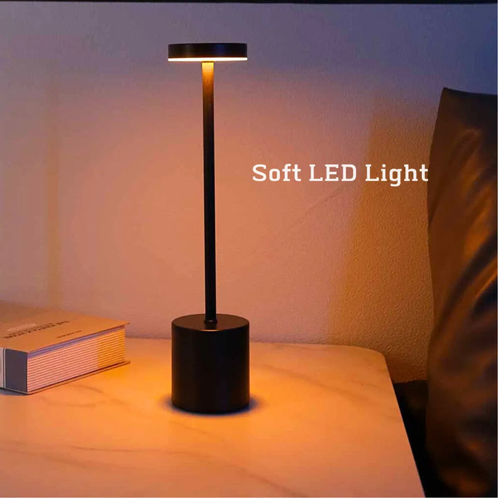 Trådløs LED-bordlampe i metal - LumiMetal