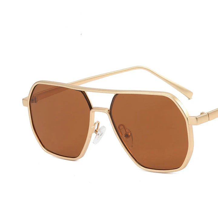 Klassisk herresolbrille med metalramme og UV400-beskyttelse – Matteo