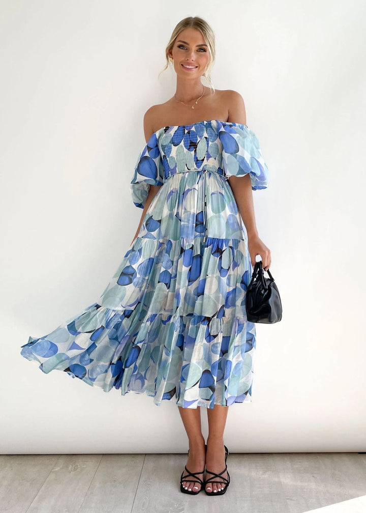 Off-shoulder midikjole – Talia