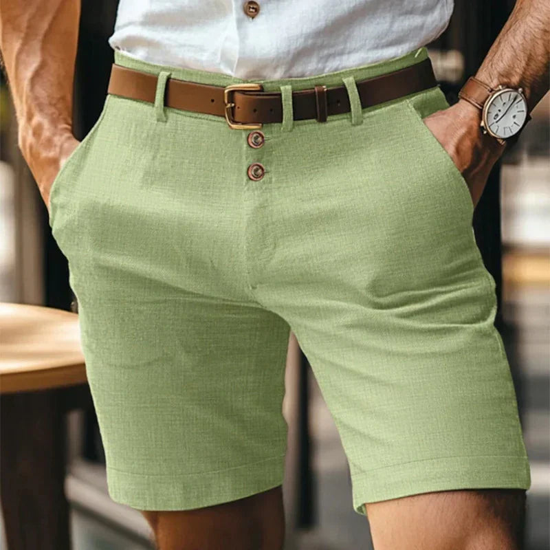 Åndbar & vintage slim-fit sommershorts til herrer – Lennart