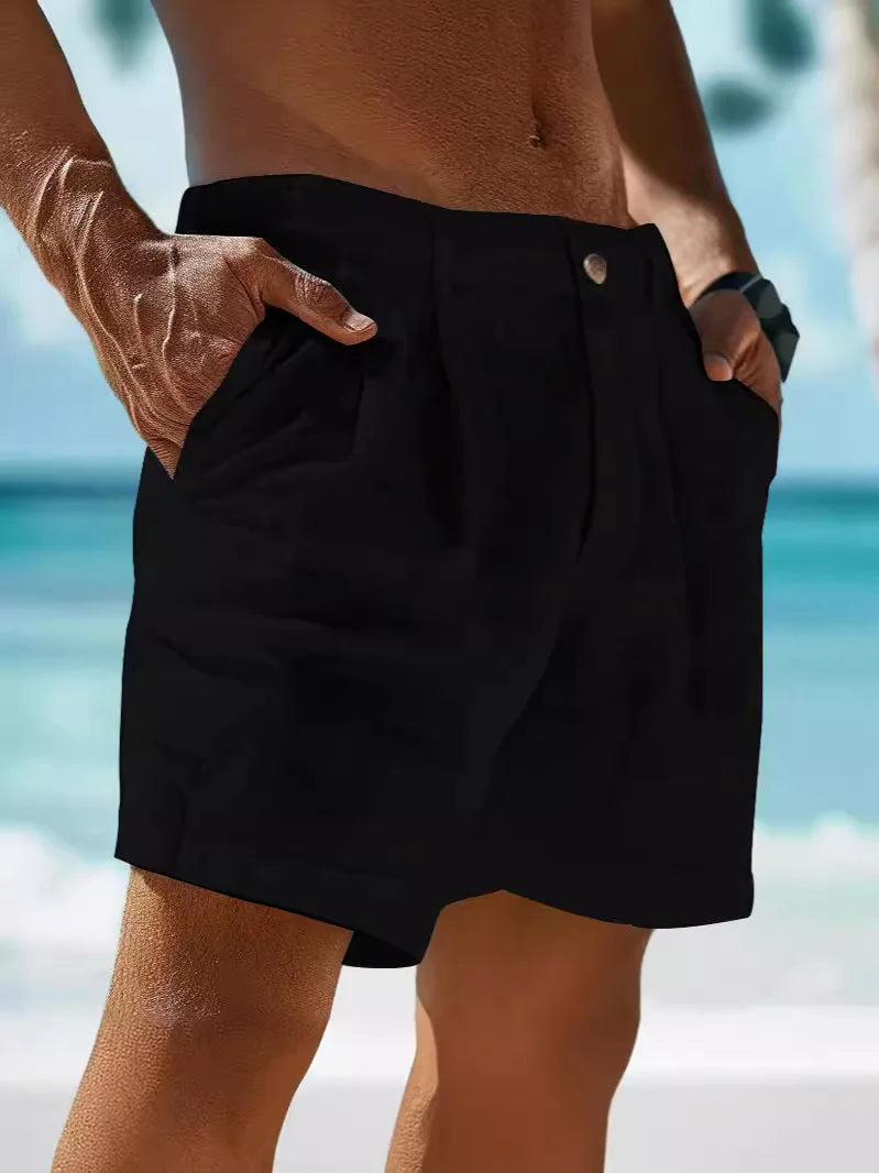 Luftige sommershorts i hør til herrer – Jonas