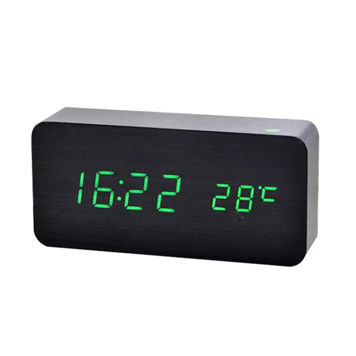 Digitalt trævækkeur med LED-display – WoodSync
