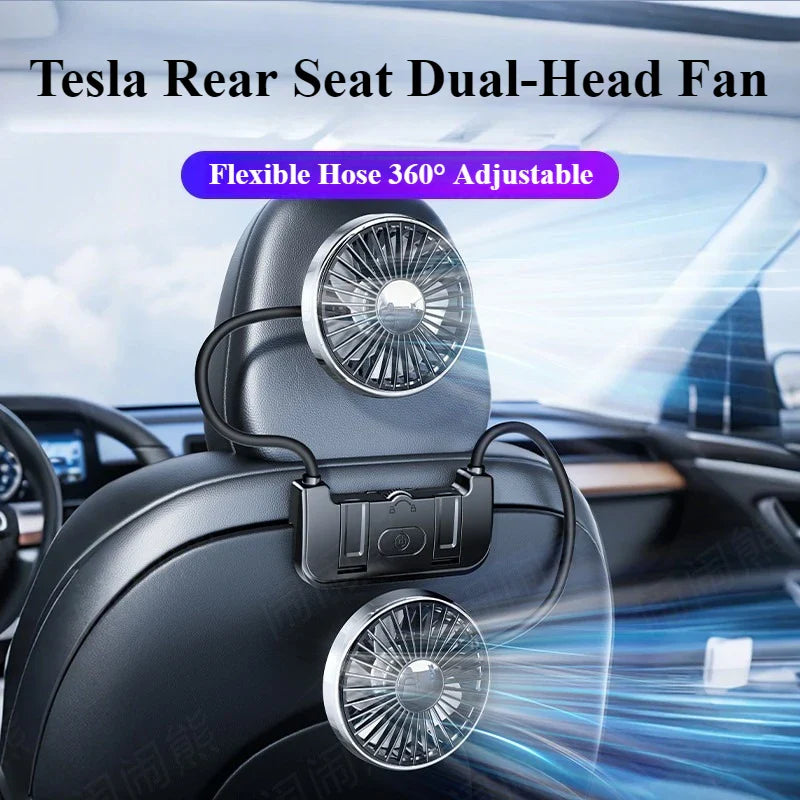 Dual-Head Rear Seat Fan – Eary – (USB-C Genopladelig)