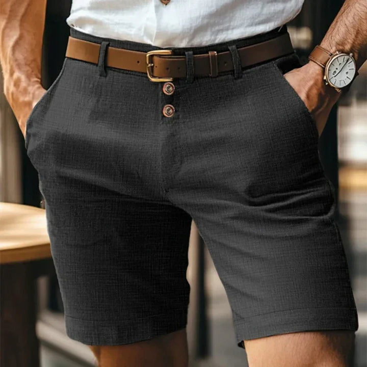 Åndbar & vintage slim-fit sommershorts til herrer – Lennart