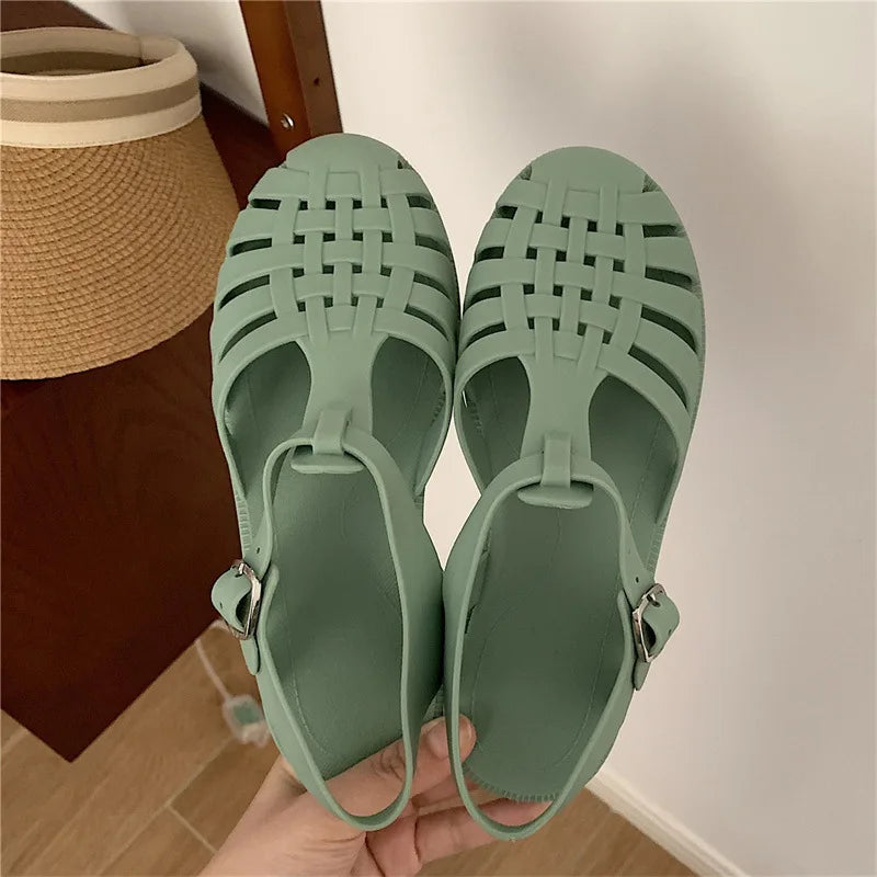 Trendy plateau-sandaler i koreansk stil til damer – Alina