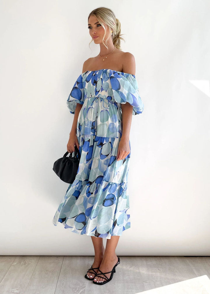 Off-shoulder midikjole – Talia