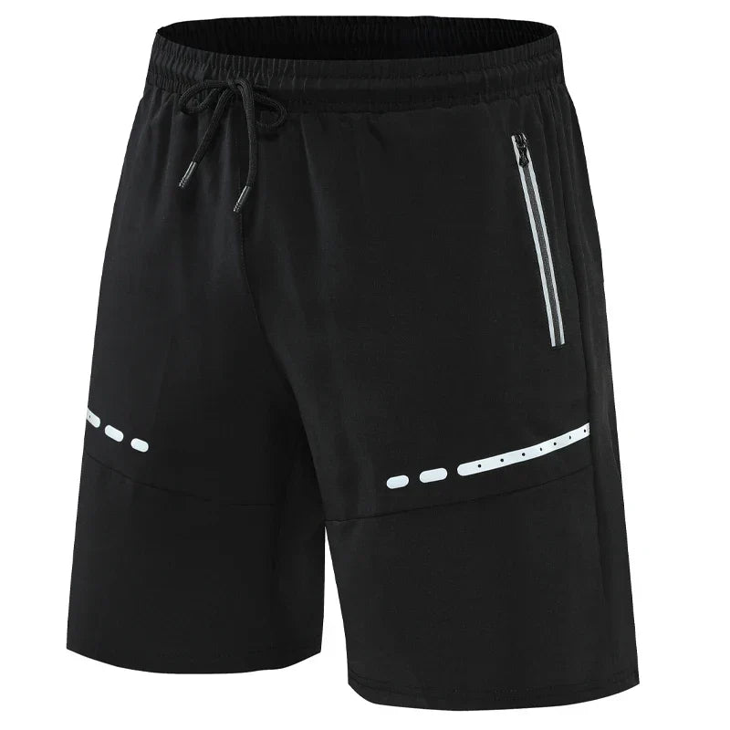 Sportslige og stilfulde slim-fit træningsshorts med lynlåslommer – Kian
