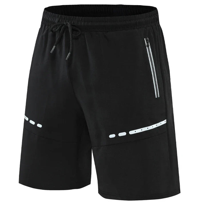 Sportslige og stilfulde slim-fit træningsshorts med lynlåslommer – Kian