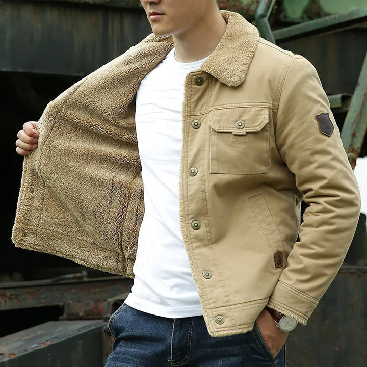 Cool herrejakke med pelskrave - Lars