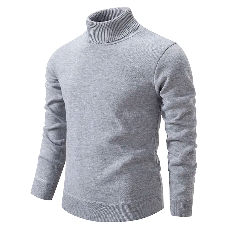 Blød og behagelig herre rullekrave sweater i bomuld - Jonas